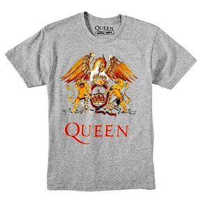 Queen Crest Logo Colorful UK metal rock Official T-Shirt L NWT